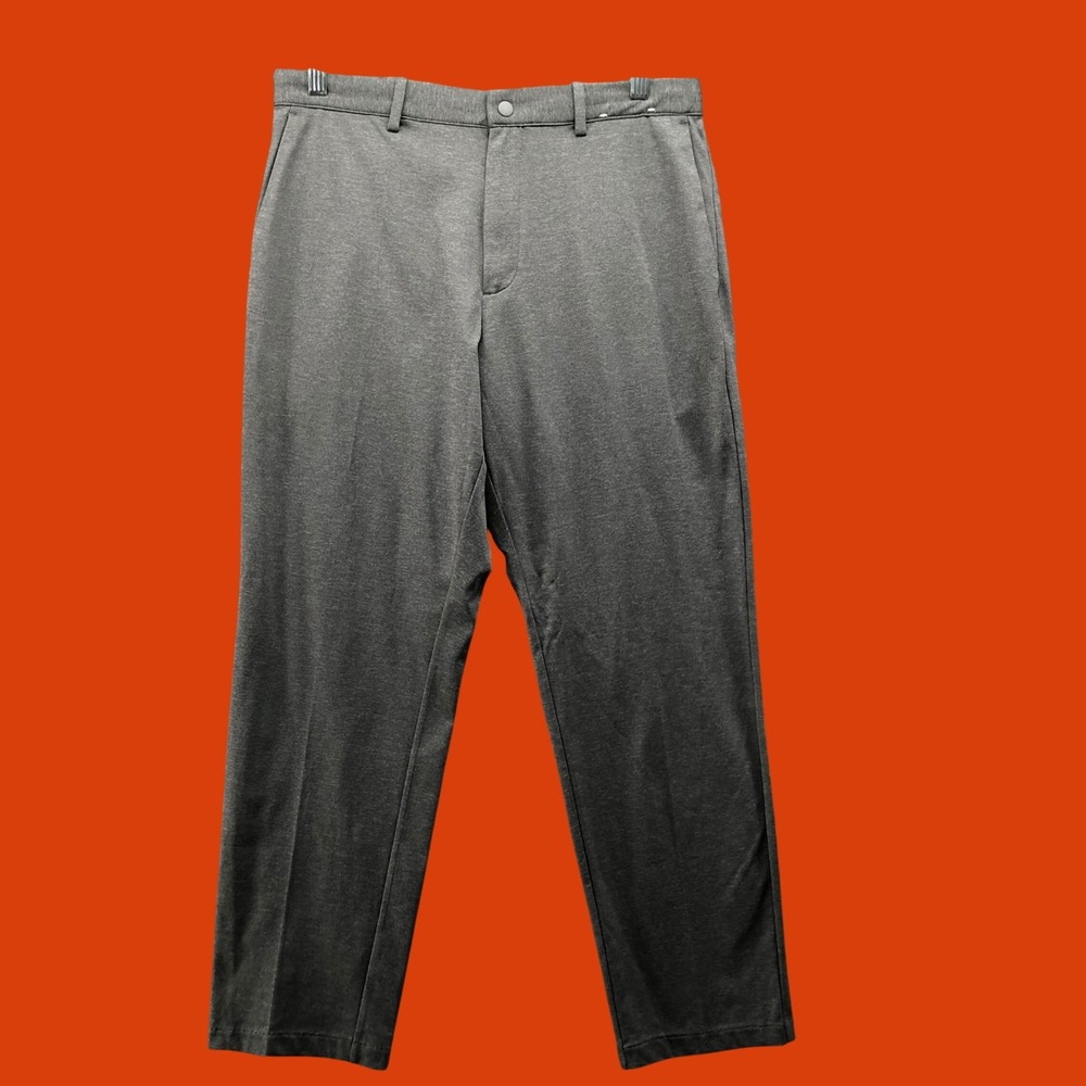 UNIQLO Smart Ankle Pants Gray Stretch Trousers Mens Medium 30-33 Performance
